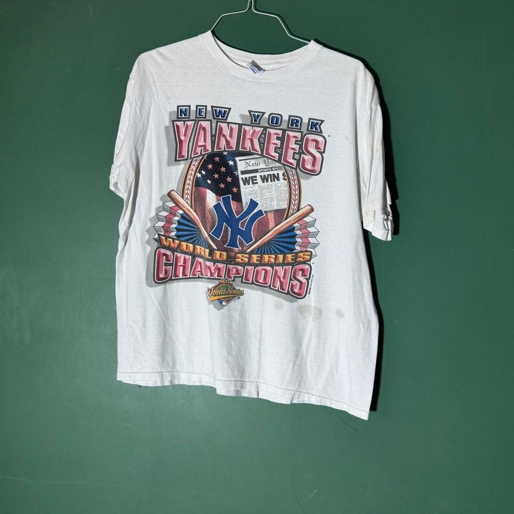 Starter Vintage New York Yankees World Series Champions T-Shirt White Large